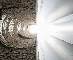 air duct cleaning services showing interior duct system inspection and cleaning in Miami, FL