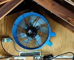 attic fan services with installed attic ventilation fan system in Miami, FL